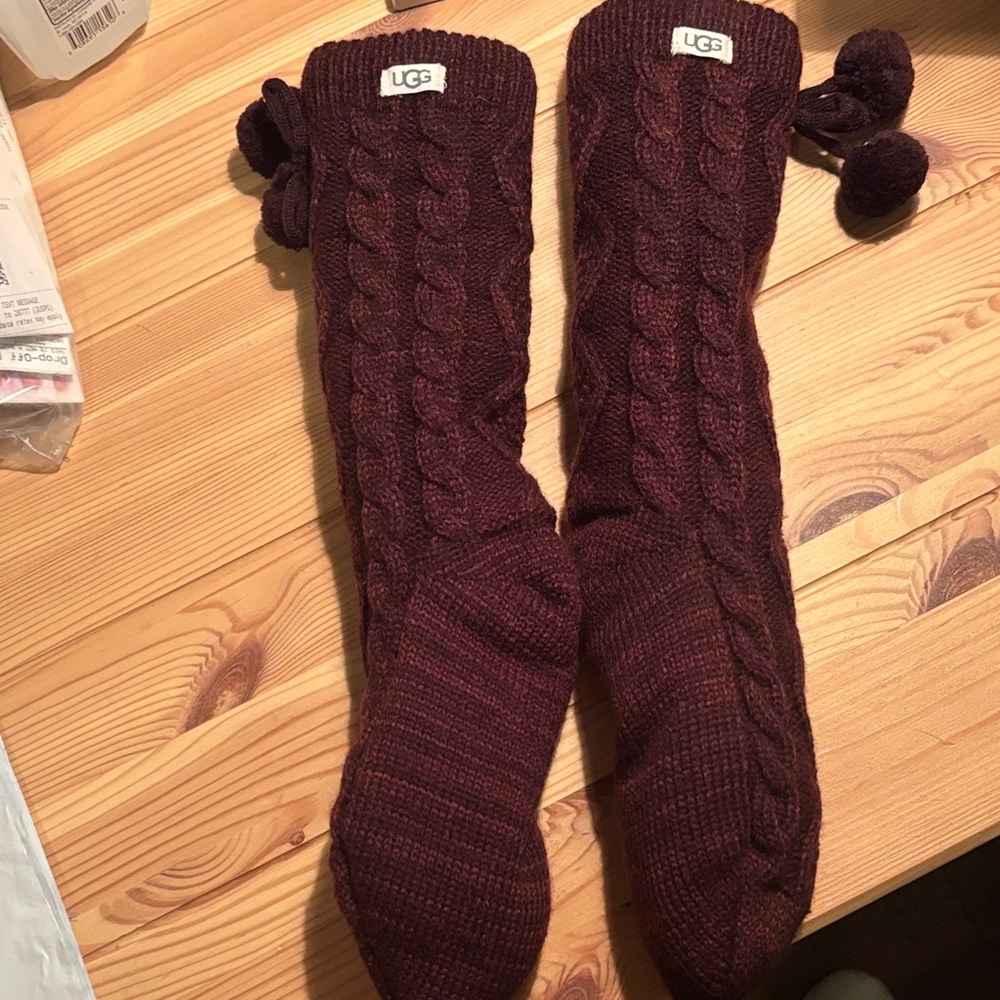 UGG Women's Knit Socks - Burgundy